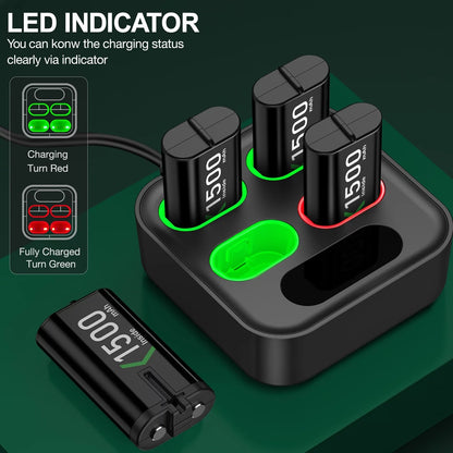 Charger for Xbox Rechargeable Battery Pack, 4 X 3600Mwh Xbox One Controller Battery Packs for Xbox Series X/S/Xbox One/S/X/Elite,Xbox Accessories