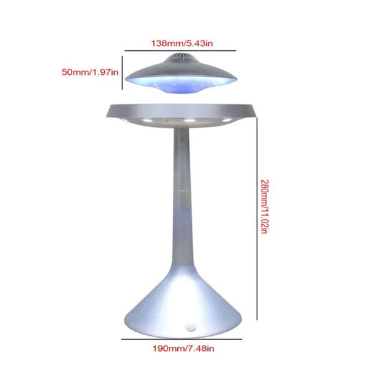 UFO Magnetic Levitation Floating Light LED Table Lamp Wired Bluetooth Speaker