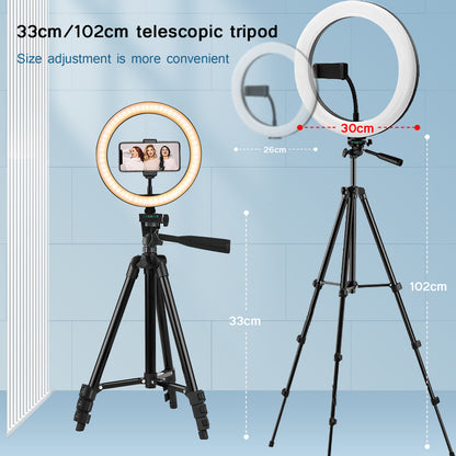 26Cm Photo Ringlight Led Selfie Ring Light Phone Remote Control Lamp Photography Lighting with Tripod Stand Holder Youtube Video