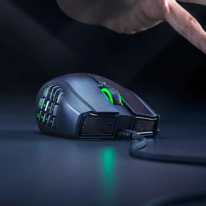 Naga Left-Handed - Ergonomic MMO Gaming Mouse with 12 Programmable Thumb Buttons - 20,000 DPI