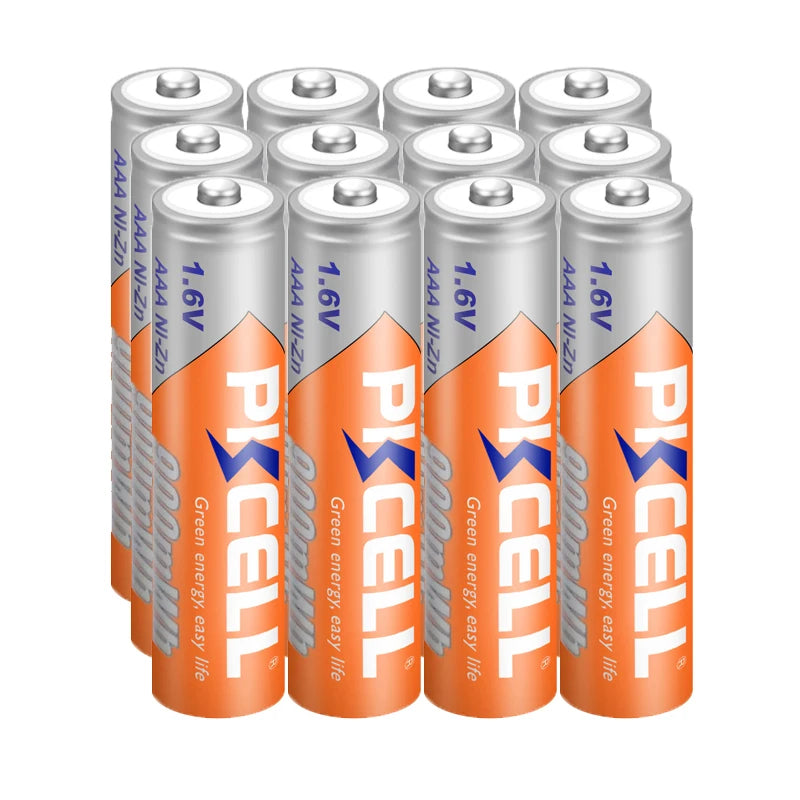 12Pcs  AAA 1.6V 900Mwh Ni-Zn AAA Rechargeable Battery Batteries 3A Nizn Aaa Batteries for Microphone Wireless Keyboard