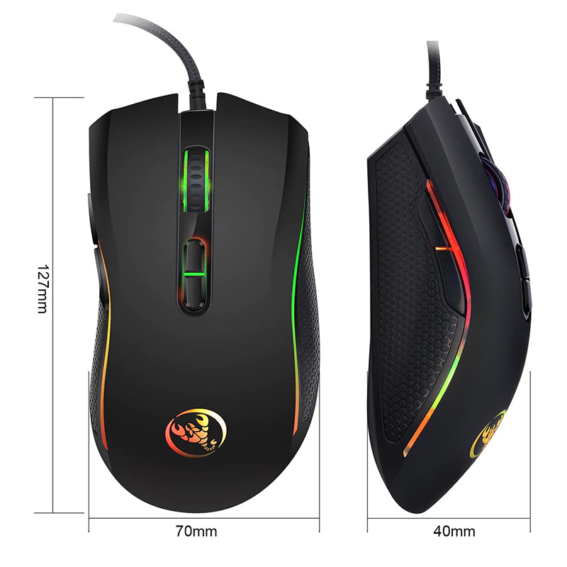 New Wired Gaming Mouse Gamer 7 Button 3200DPI LED Optical USB Computer Mouse Game Mice Mouse Mause for PC Computer Gamer