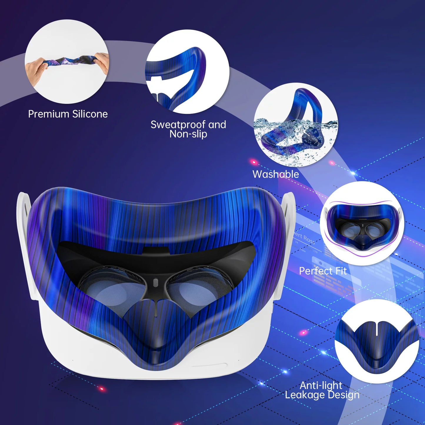 Accessories for Oculus Quest 2, Protect VR Sets  Silicone Face Cover for Oculus Quest 2, VR Shell Cover, Protective Lens Cover,Touch Controller Grip Cover, Disposable Eye Cover