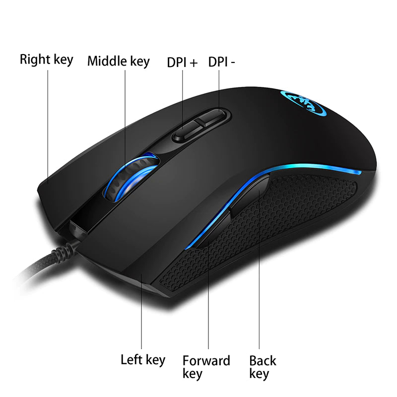 New Wired Gaming Mouse Gamer 7 Button 3200DPI LED Optical USB Computer Mouse Game Mice Mouse Mause for PC Computer Gamer